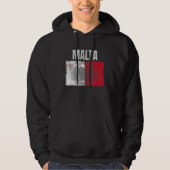 Onderdruk Malta vlag Grafisch voor mannen Kind Hoodie (Voorkant)
