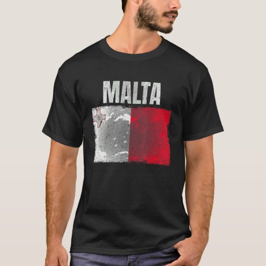 Onderdruk Malta vlag Grafisch voor mannen Kind T-shirt (Voorkant)