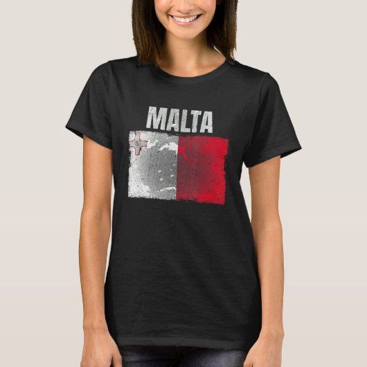 Onderdruk Malta vlag Grafisch voor mannen Kind T-shirt (Voorkant)