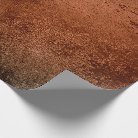 Onderdruk metallische textuur koper 5 cadeaupapier (Hoek)