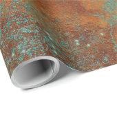 Onderdruk metallische textuur van koper 23 cadeaupapier (Rol Hoek)