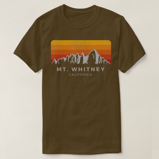 Onderdruk Mt Whitney California Sunrise T-shirt (Design voorkant)