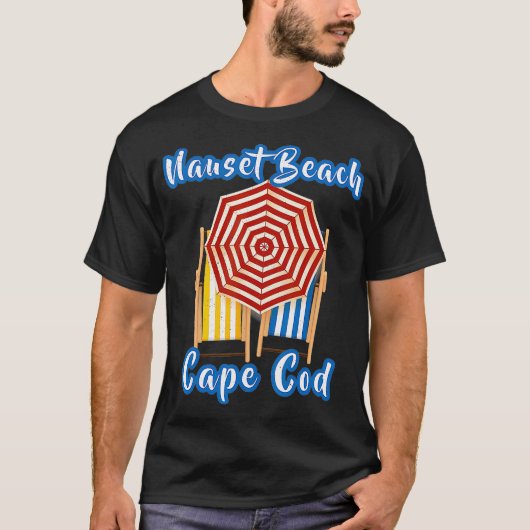 Onderdruk Nauset Beach Summer Vacking Striped Um T-shirt (Voorkant)