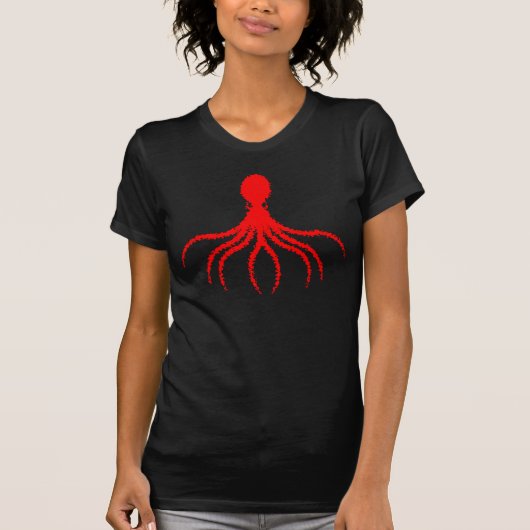 Onderdruk octopus-design - Amerikaanse dameskledin T-shirt (Voorkant)