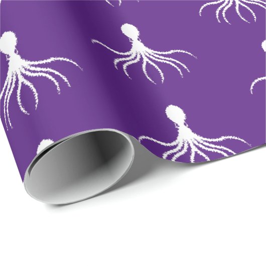 Onderdruk octopus-ontwerp - Matte verlooppapier Cadeaupapier (Rol Hoek)