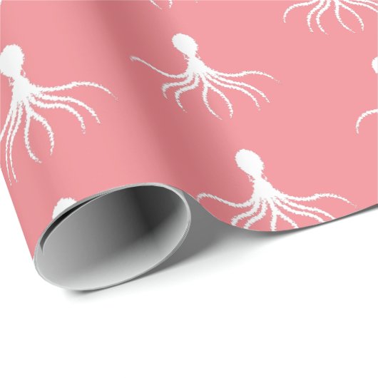 Onderdruk octopus-ontwerp - Matte verlooppapier Cadeaupapier (Rol Hoek)