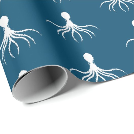 Onderdruk octopus-ontwerp - Matte verlooppapier Cadeaupapier (Rol Hoek)