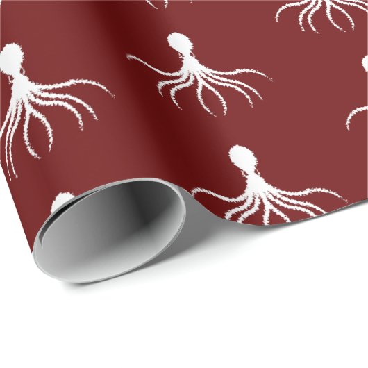 Onderdruk octopus-ontwerp - Matte verlooppapier Cadeaupapier (Rol Hoek)