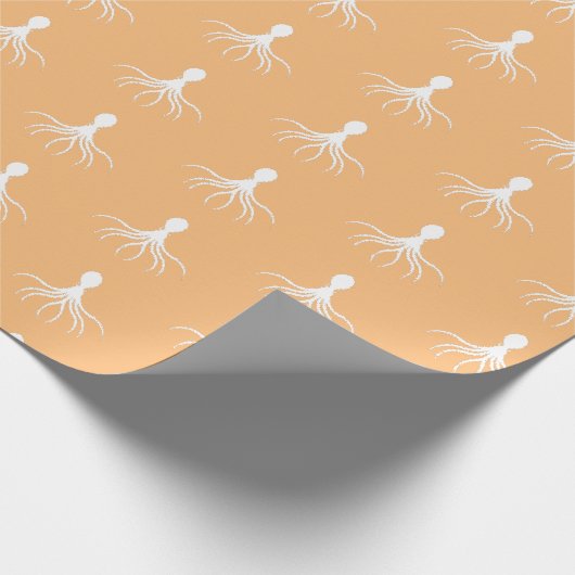 Onderdruk octopus-ontwerp - Matte verlooppapier Cadeaupapier (Hoek)