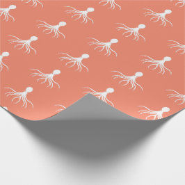 Onderdruk octopus-ontwerp - Matte verlooppapier Cadeaupapier