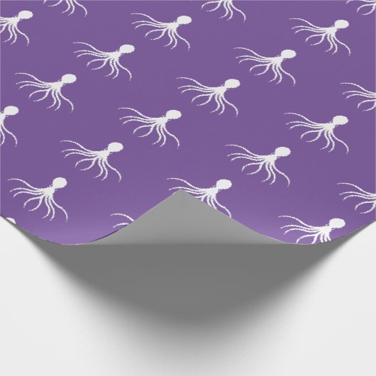 Onderdruk octopus-ontwerp - Matte verlooppapier Cadeaupapier (Hoek)