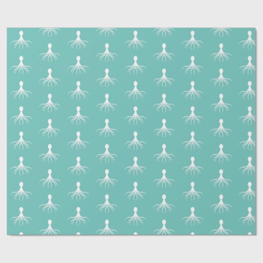 Onderdruk octopus-ontwerp - Matte verlooppapier Cadeaupapier (Vlak)