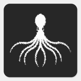 Onderdruk octopus-ontwerp - Vierkante stickers
