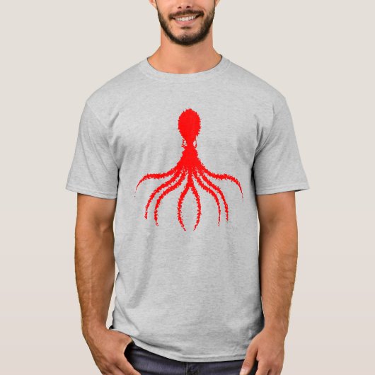 Onderdruk octopusontwerp - Mannen Basic T-Shirt (Voorkant)
