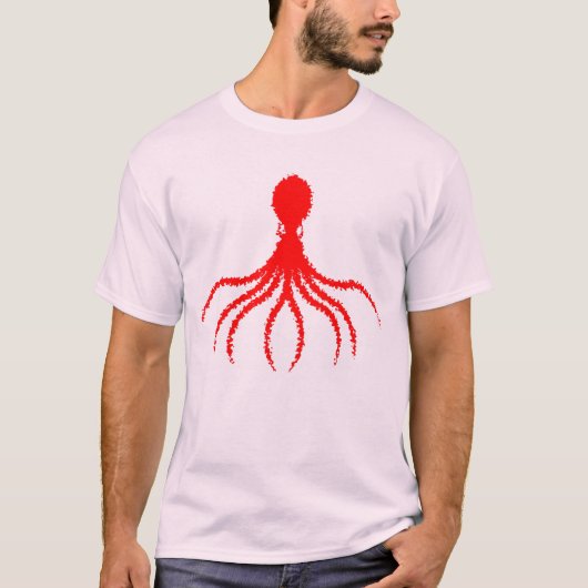 Onderdruk octopusontwerp - Mannen Basic T-Shirt (Voorkant)