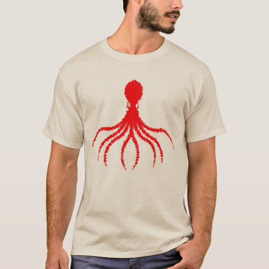 Onderdruk octopusontwerp - Mannen Basic T-Shirt (Voorkant)