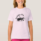 Onderdruk peddel op design - Meisjes' Basic T-Shir T-shirt (Voorkant)