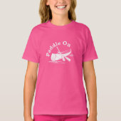 Onderdruk peddel op design - Meisjes' Basic T-Shir T-shirt (Voorkant)
