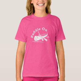Onderdruk peddel op design - Meisjes' Basic T-Shir T-shirt