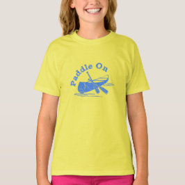 Onderdruk peddel op design - Meisjes' Basic T-Shir T-shirt
