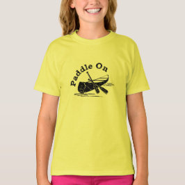 Onderdruk peddel op design - Meisjes' Basic T-Shir T-shirt