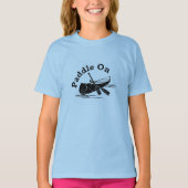 Onderdruk peddel op design - Meisjes' Basic T-Shir T-shirt (Voorkant)