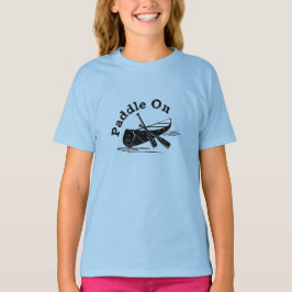 Onderdruk peddel op design - Meisjes' Basic T-Shir T-shirt