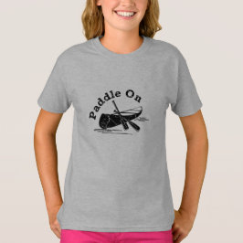 Onderdruk peddel op design - Meisjes' Basic T-Shir T-shirt