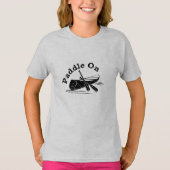 Onderdruk peddel op design - Meisjes' Basic T-Shir T-shirt (Voorkant)