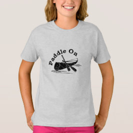 Onderdruk peddel op design - Meisjes' Basic T-Shir T-shirt