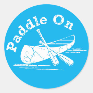 Onderdruk peddel op ontwerp - Klassieke ronde stic Sticker