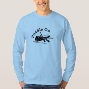Onderdruk peddel op ontwerp - Mannen met lange bas T-shirt