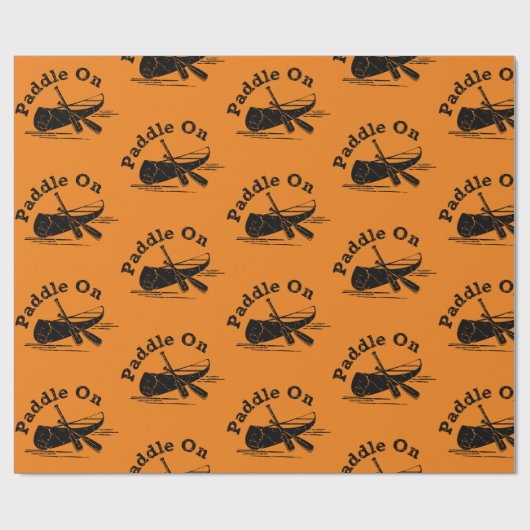 Onderdruk peddel op ontwerp - Matte omloopband Cadeaupapier (Vlak)