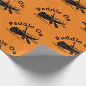 Onderdruk peddel op ontwerp - Matte omloopband Cadeaupapier (Hoek)