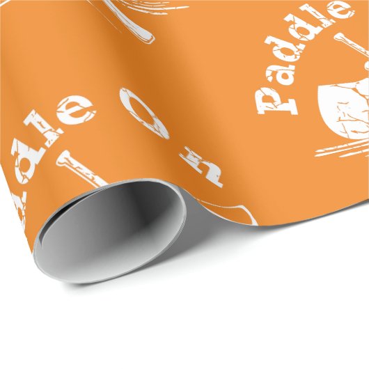 Onderdruk peddel op ontwerp - Matte omloopband Cadeaupapier (Rol Hoek)