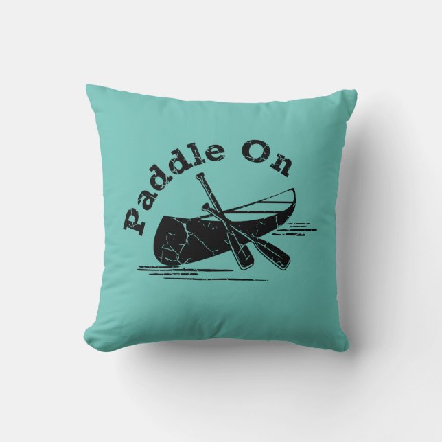 Onderdruk peddel op ontwerp - Sierkussen 16 x 1 (Voorkant)