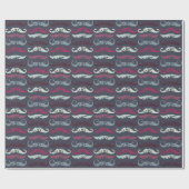 Onderdruk Retro Mustache Afdrukken Cadeaupapier (Vlak)