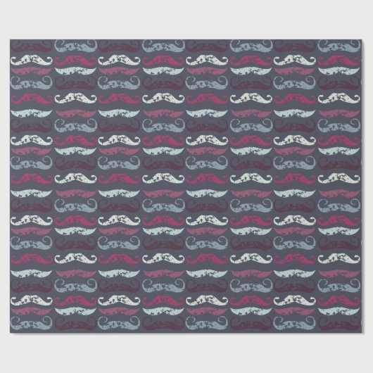 Onderdruk Retro Mustache Afdrukken Cadeaupapier (Vlak)
