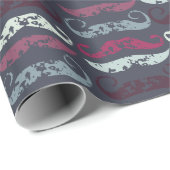 Onderdruk Retro Mustache Afdrukken Cadeaupapier (Rol Hoek)