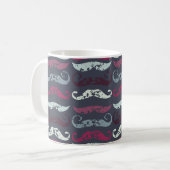 Onderdruk Retro Mustache Afdrukken Koffiemok (Voorkant links)