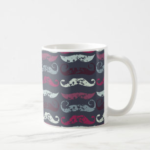 Onderdruk Retro Mustache Afdrukken Koffiemok