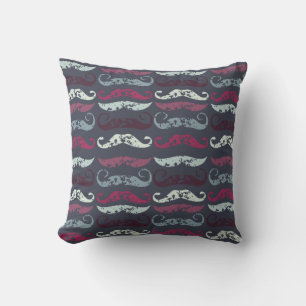 Onderdruk Retro Mustache Afdrukken Kussen
