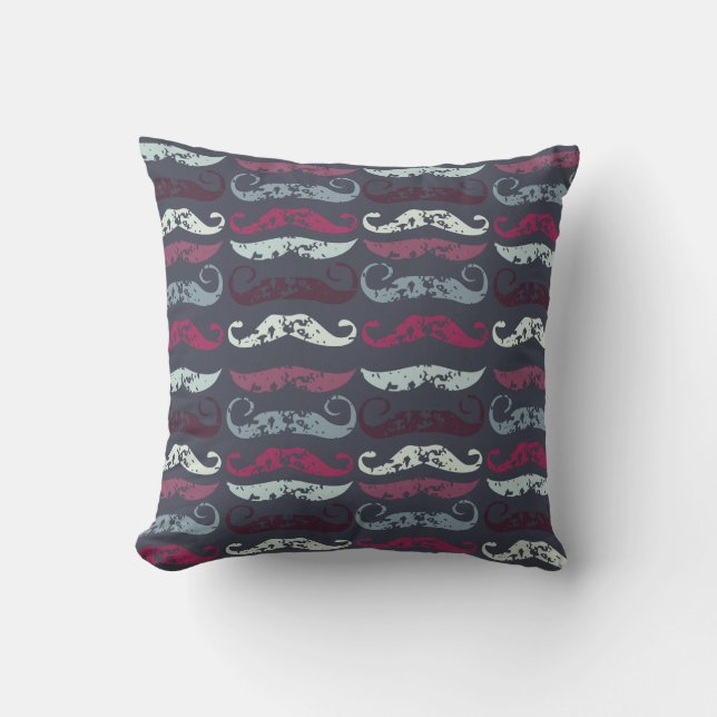 Onderdruk Retro Mustache Afdrukken Kussen (Voorkant)