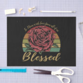 Onderdruk Retro Sunset Red Rose Blessed Tissuepapier (Craft)
