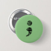 Onderdruk Semicolon-Button Ronde Button 5,7 Cm (Voorkant /achterkant)