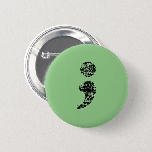Onderdruk Semicolon-Button Ronde Button 5,7 Cm (Voorkant /achterkant)