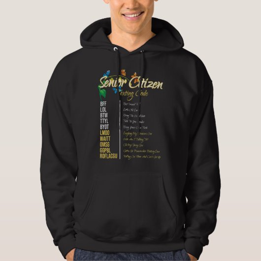 Onderdruk Senior Citizen Sms Code Grandpa, maar Hoodie (Voorkant)