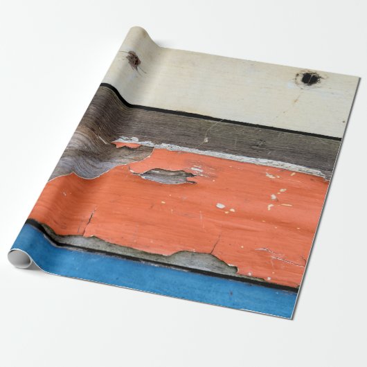 Onderdruk Shabby Chic Wood Cadeaupapier (Uitgerold)