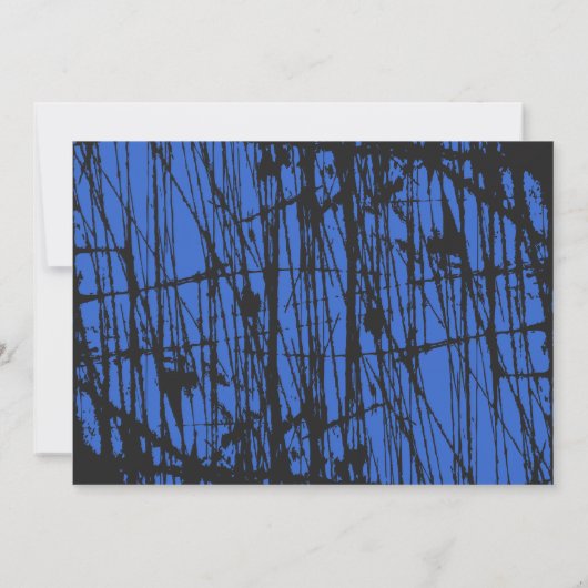 Onderdruk Stars Bar Bat Mitzvah Uitnodigingsantwoo Kaart (Achterkant)