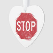 Onderdruk stopteken ornament (voorkant)